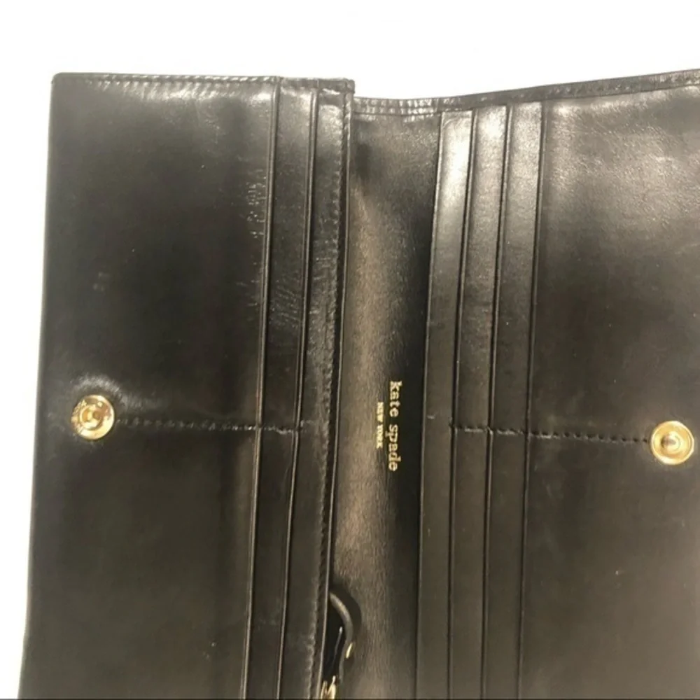 Kate spade vintage pink black wallet